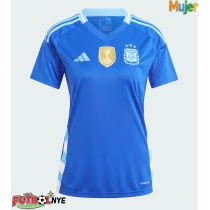 Camiseta Argentina Visitante Equipación para mujer Copa America 2024 manga corta